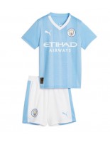 Manchester City Domácí dres pro děti 2023-24 Krátký Rukáv (+ trenýrky)